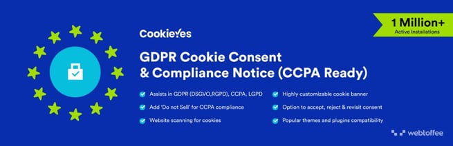 Cookie consent plugin example - Cookie Yes