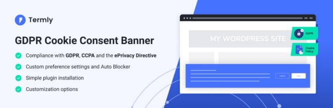 Cookie consent plugin example - Termly