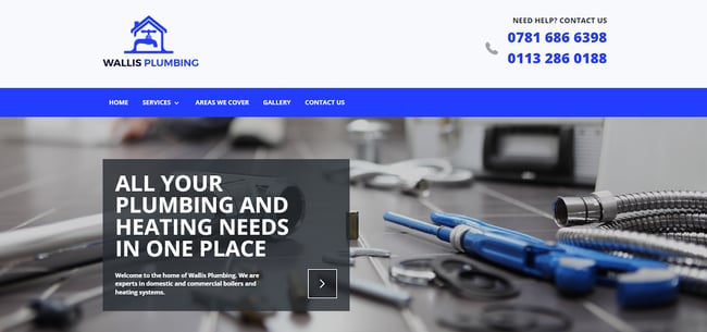 Wallis Plumbing website