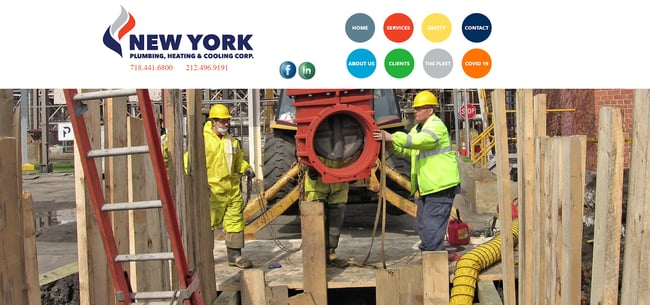 New York plumbing, heating and cooling corp website