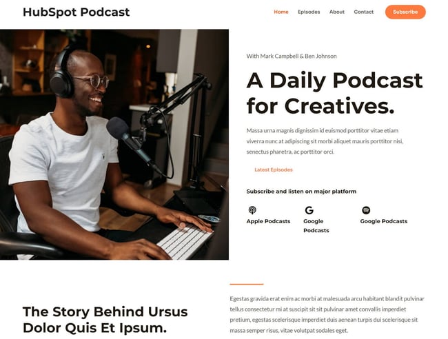 Astra Creative Podcaster demo