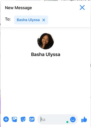 How to send a new message in Facebook messenger
