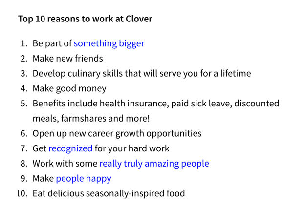 principles of service design: employ brand transparency like Clover Food Lab to create lifetime customers