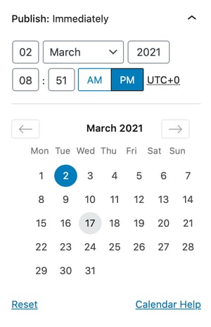 How to create WordPress blog: Choose when to publish your WordPress blog article by scheduling a time to post