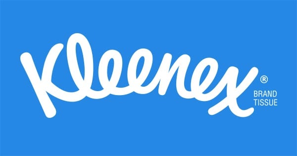 font types: kleenex logo uses script fonts