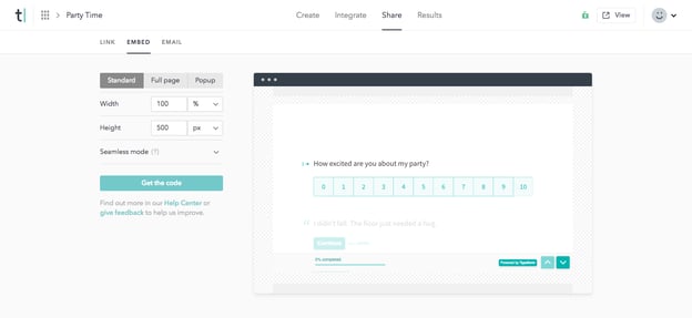 Typeform quiz maker