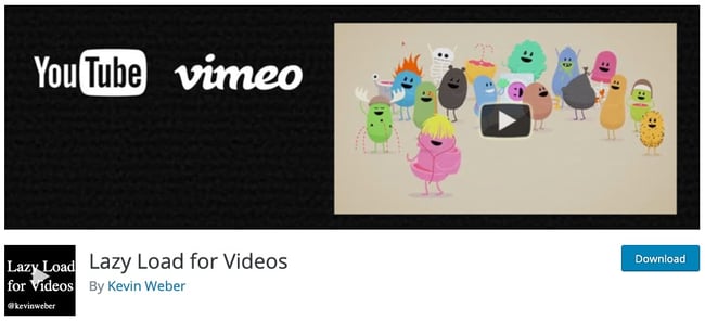 plugin download page for the wordpress lazy loading plugin lazy load for videos