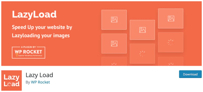 plugin download page for the wordpress lazy loading plugin lazy load by wp rocket