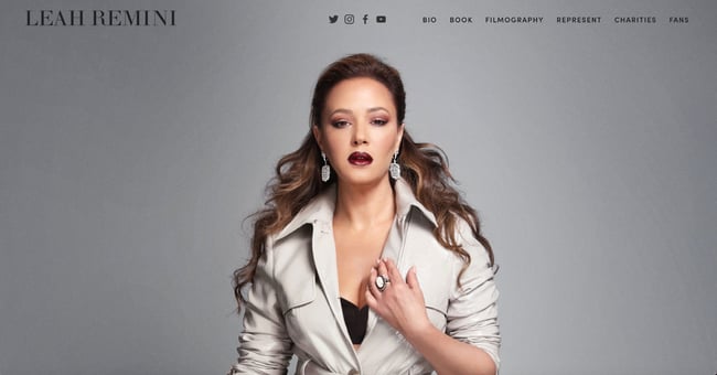 Leah Remini, actor website example