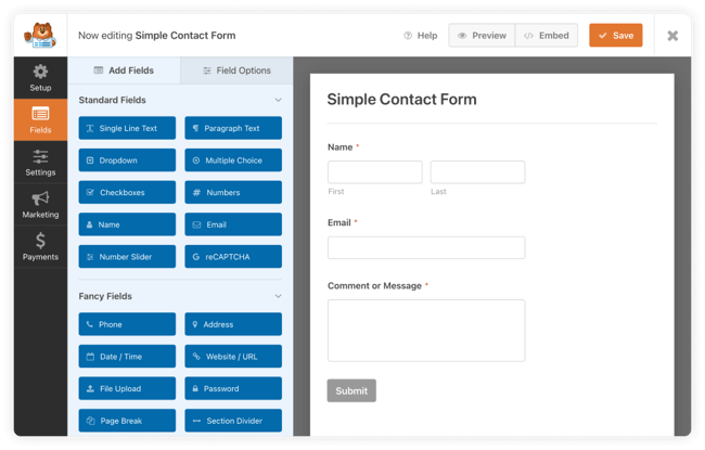 best wordpress poll plugins: wp forms