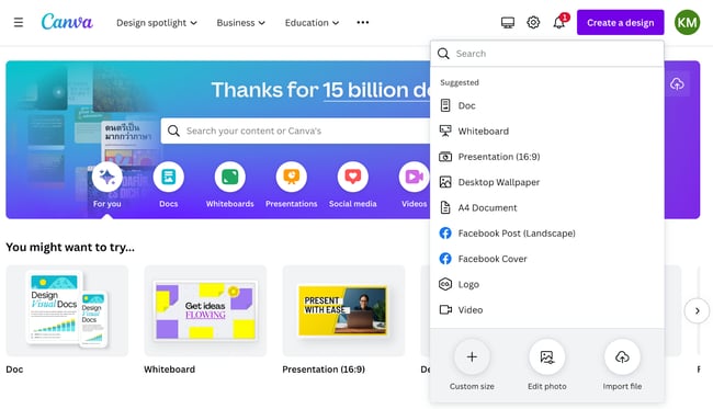 Canva Custom Dimensions