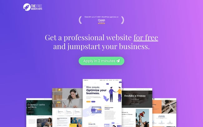 WordPress web design company: The Free Website Guys