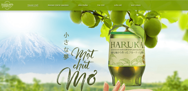 Weebly website example, Haruka