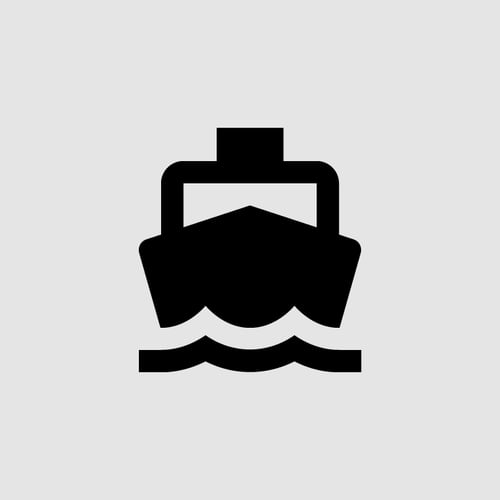 material design filled black boat icon