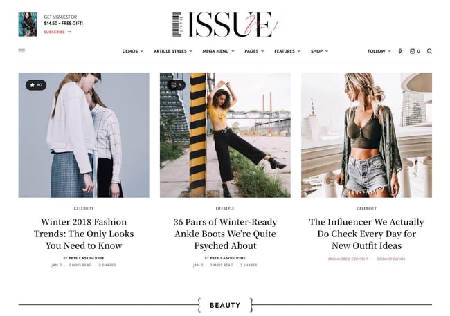 magazine WordPress themes, The Issue