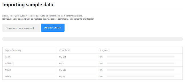 how to install monstroid themes, import sample data