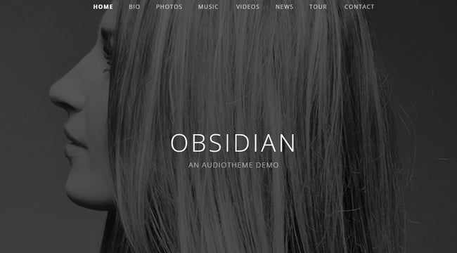 An elegant WordPress theme for musicians - obsidian
