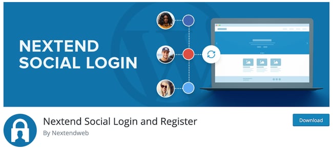 the WordPress social login plugin Nextend