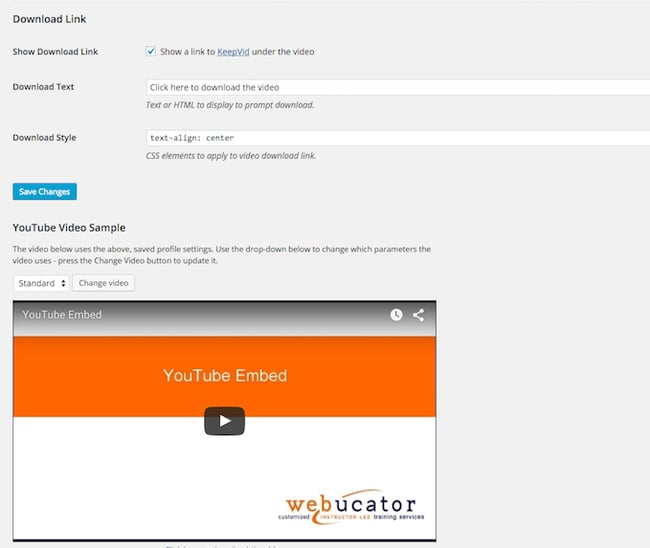 demo of the wordpress video plugin youtube embed