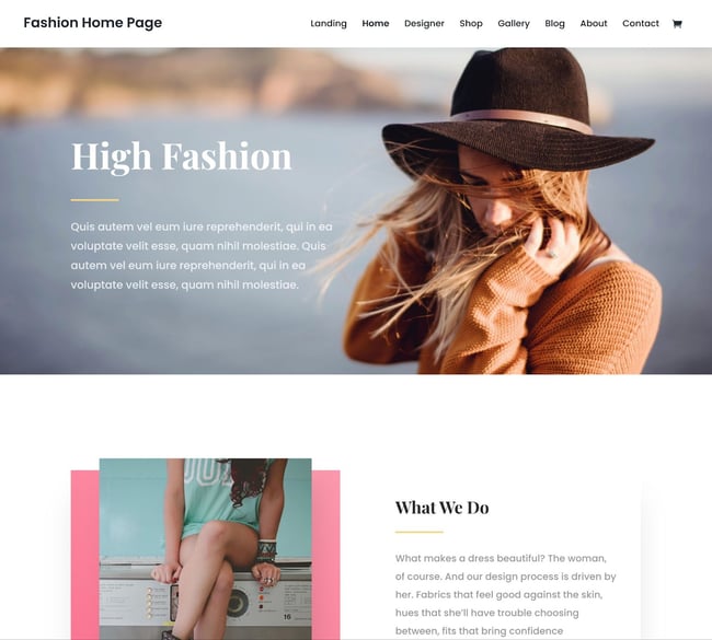 best wordpress fashion themes, divi