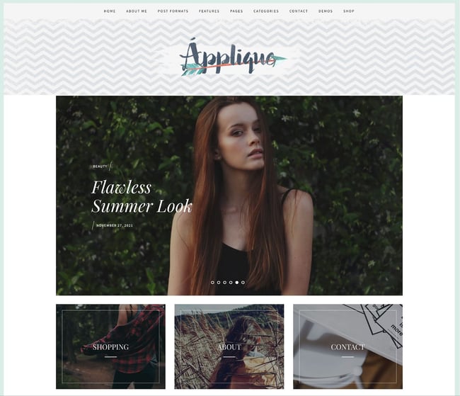 best wordpress fashion themes, applique