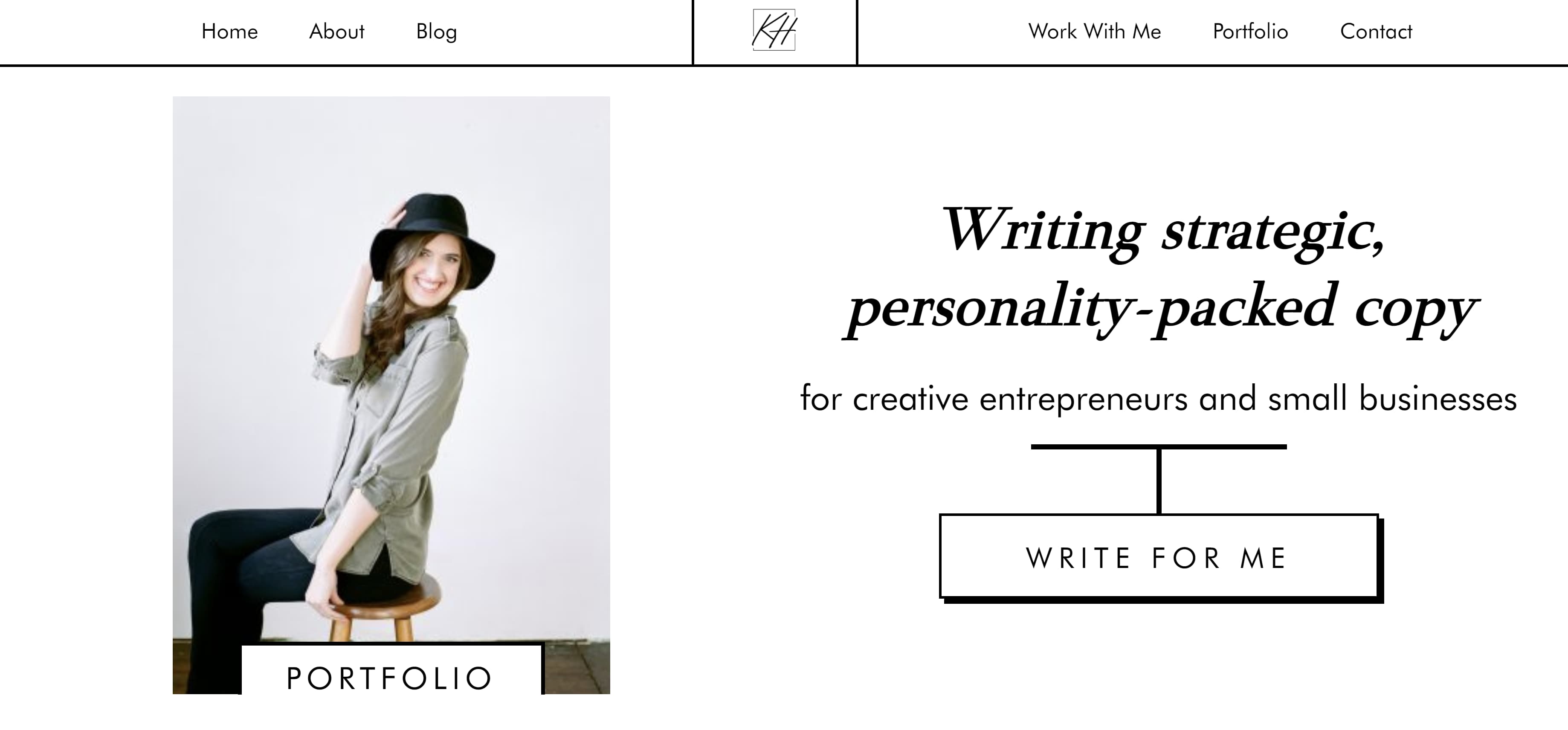 Copywriting portfolio example by Kayla Hollatz