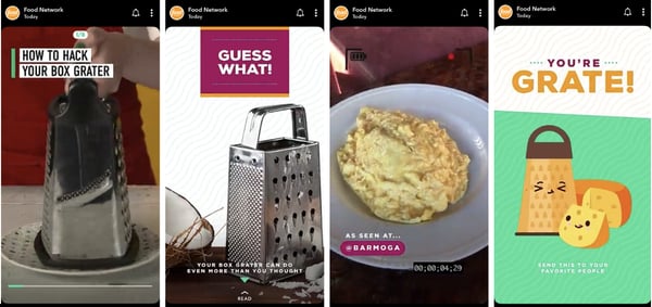 Food Network Snapchat Discover Story