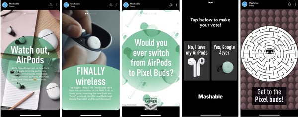 Mashable Snapchat Discover Story