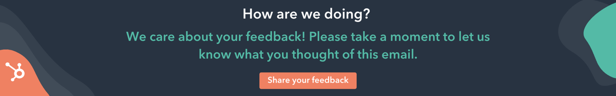 How are we doing? Click this banner to offer your feedback on this email.