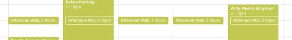 noting breaks and personal time in google calendar