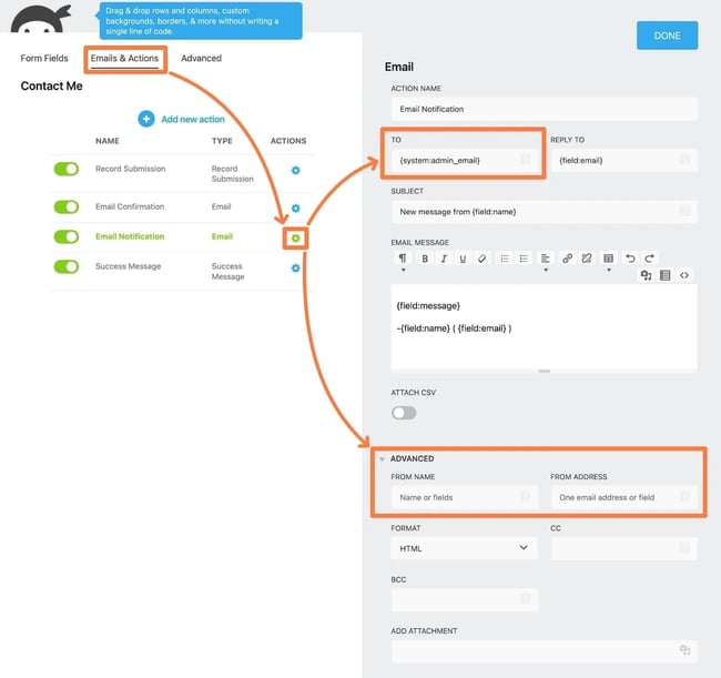 wordpress not sending email: ninja form 