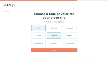 HubSpot - Clip Creator - Choose Tone