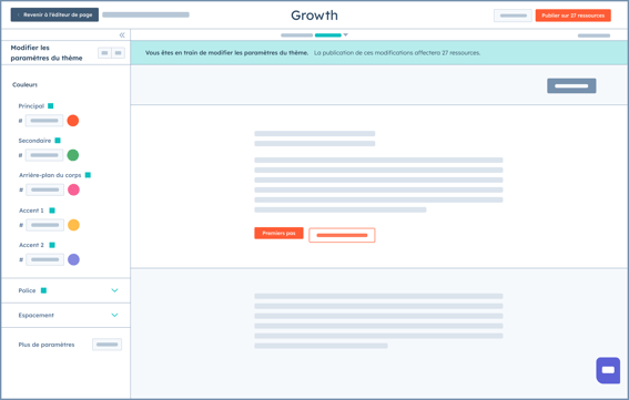 Création de pages web à l'aide de l'éditeur en glisser-déposer