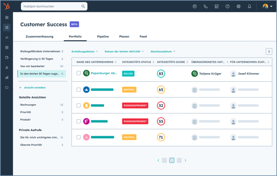 Service Hub: Einfache Benutzeroberfläche mit dem Customer-Success-Dashboard Ihres Teams