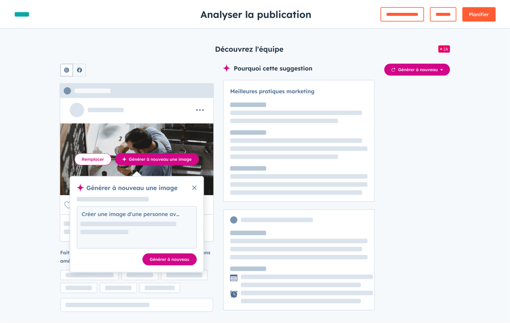 Analyse et feedback de l'agent IA sur un post social