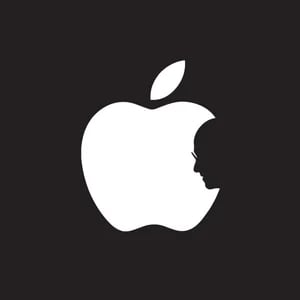 logo tribute to steve jobs