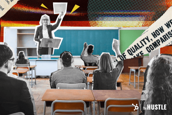 Learning Culture: A woman holds up a piece of paper in a classroom with working professionals.