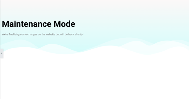 Maintenance mode template example