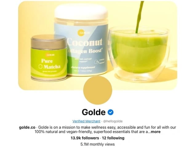 Companies on Pinterest: Golde