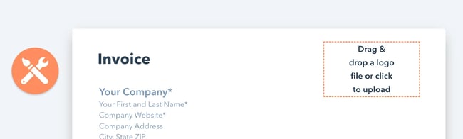 How to Write an Invoice: Step 2 - Add logo