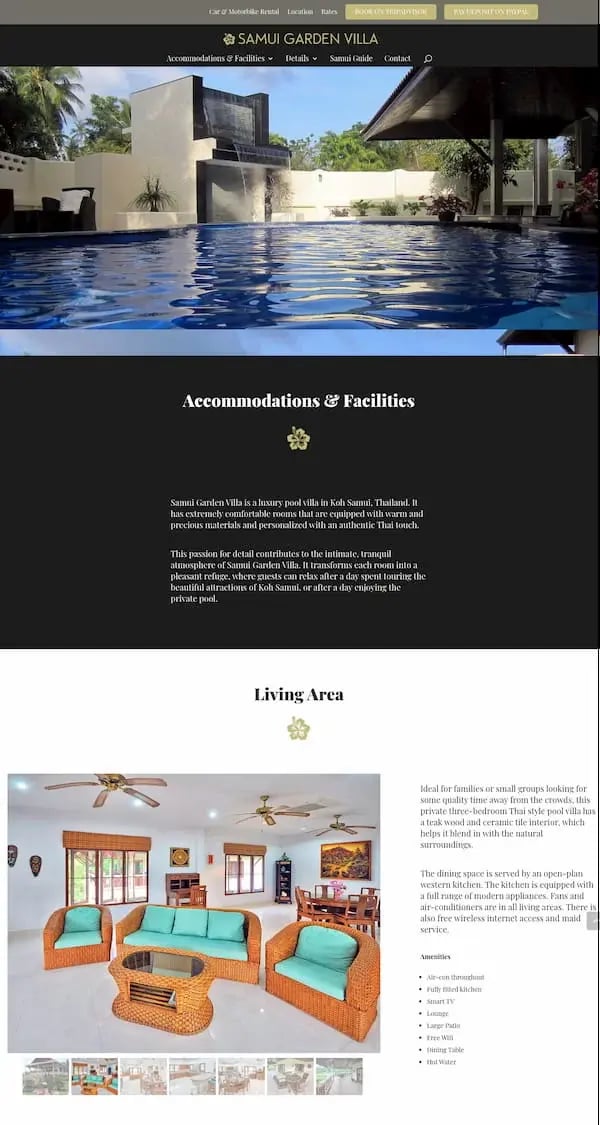 divi themes: Samui Garden Villa website built with Divi theme