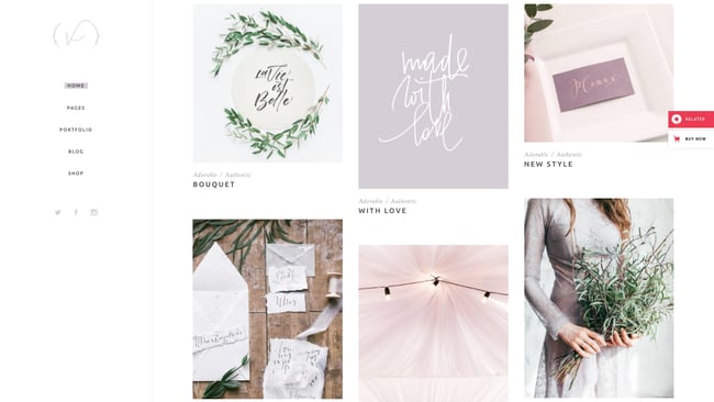 best pinterest-style wordpress theme: Kanna