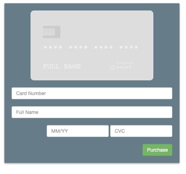 simple credit card html form template