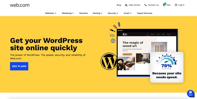 best wordpress hosting web.com hosting homepage 