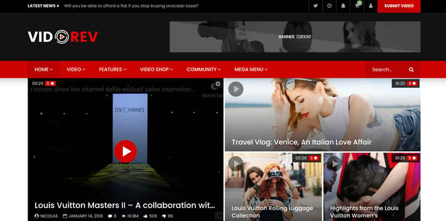 videographer theme wordpress vidorev 