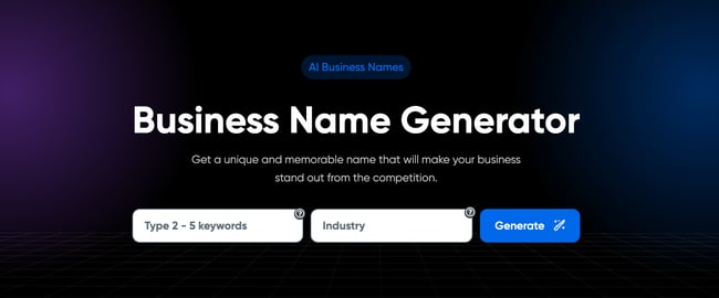 DreamHost's Business Name Generator using AI 