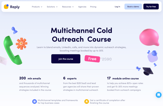 Reply.io Sales Course Multichannel Cold Outreach