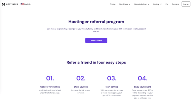 Hostinger referral program