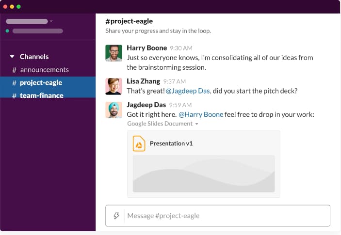 Slack messaging software