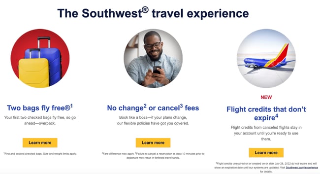 customer focus example: Southwest